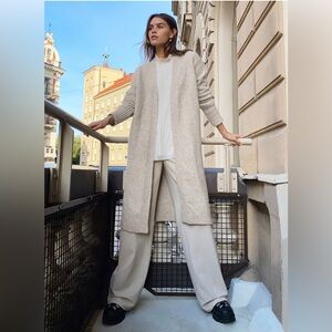 Aritzia long cardigan gold camel  - small